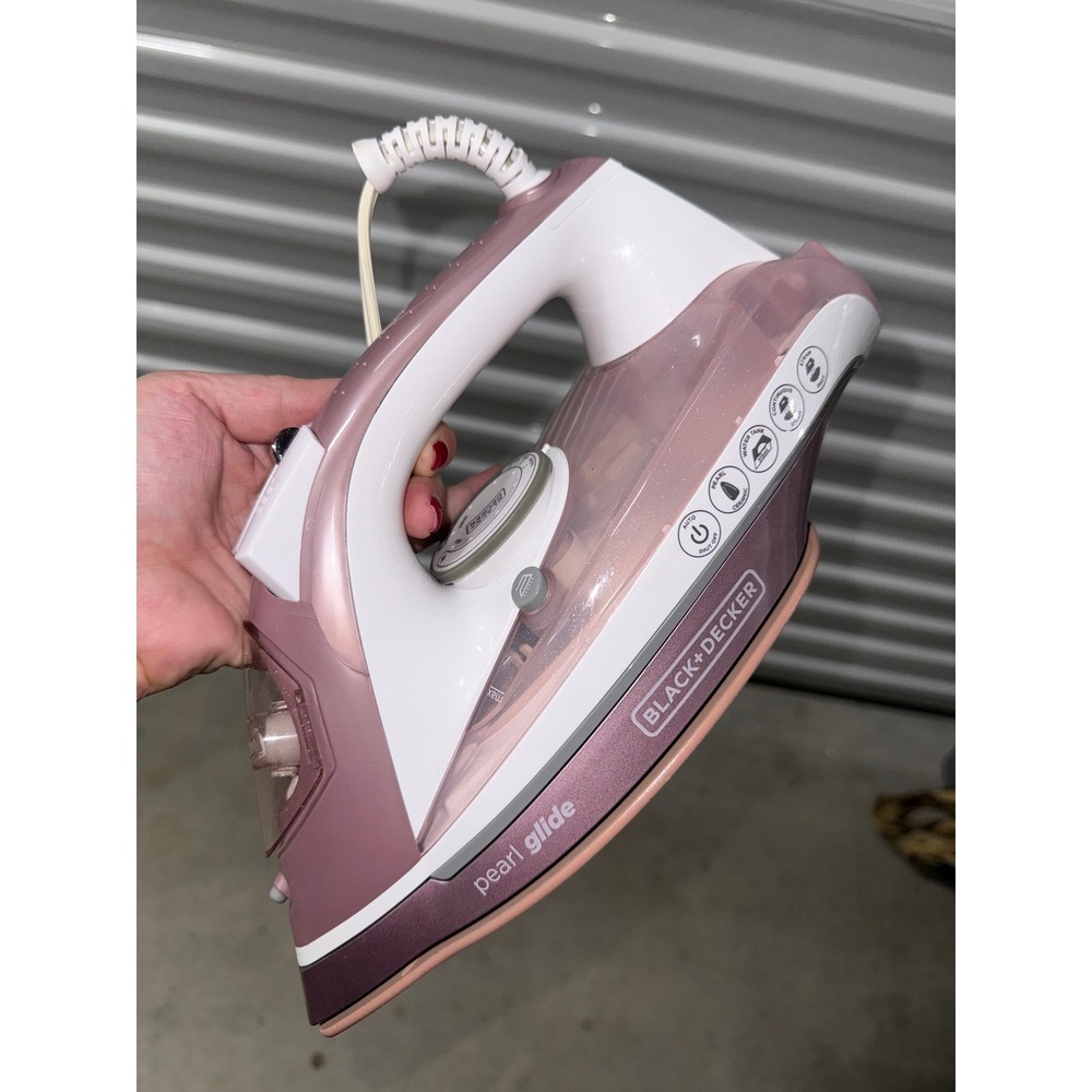 Black+Decker Pink Pearl Glide Steam Iron IR2398 1200W Ceramic Soleplate
